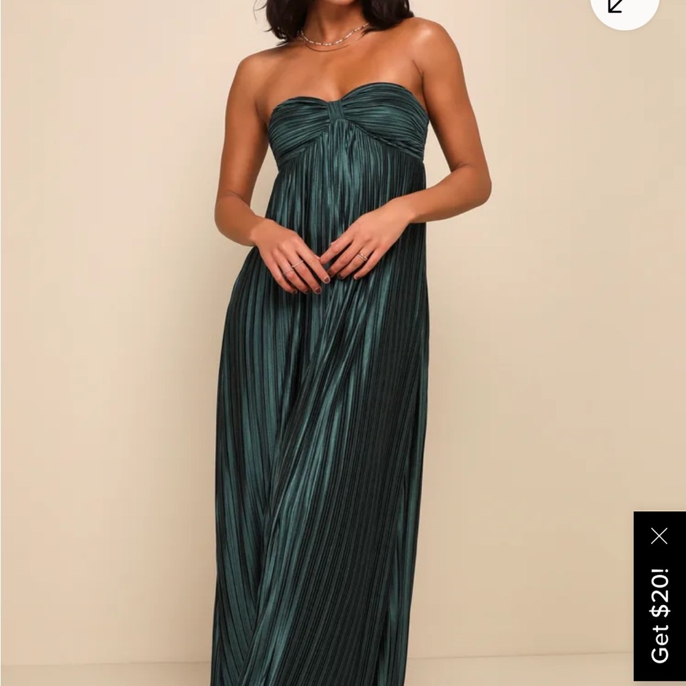 Lulu's Strapless Teal Dress